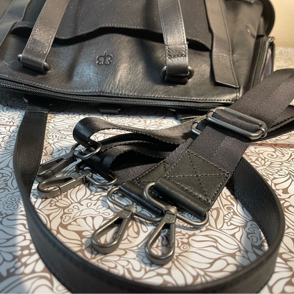 Betabrand Travel Tote Convertible Purse Bag Canvas & Leather - Picture 8 of 15